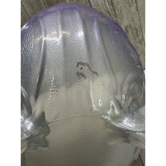 Vtg Jeanette Flashed Purple Ombre Footed Lombardi Fruit Bowl Unique Color 10"x5" - Picture 13 of 13